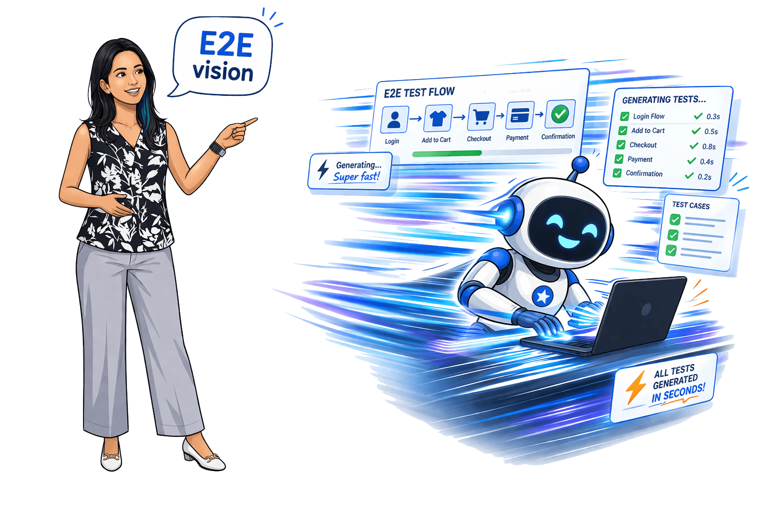 E2E testing prototype in action